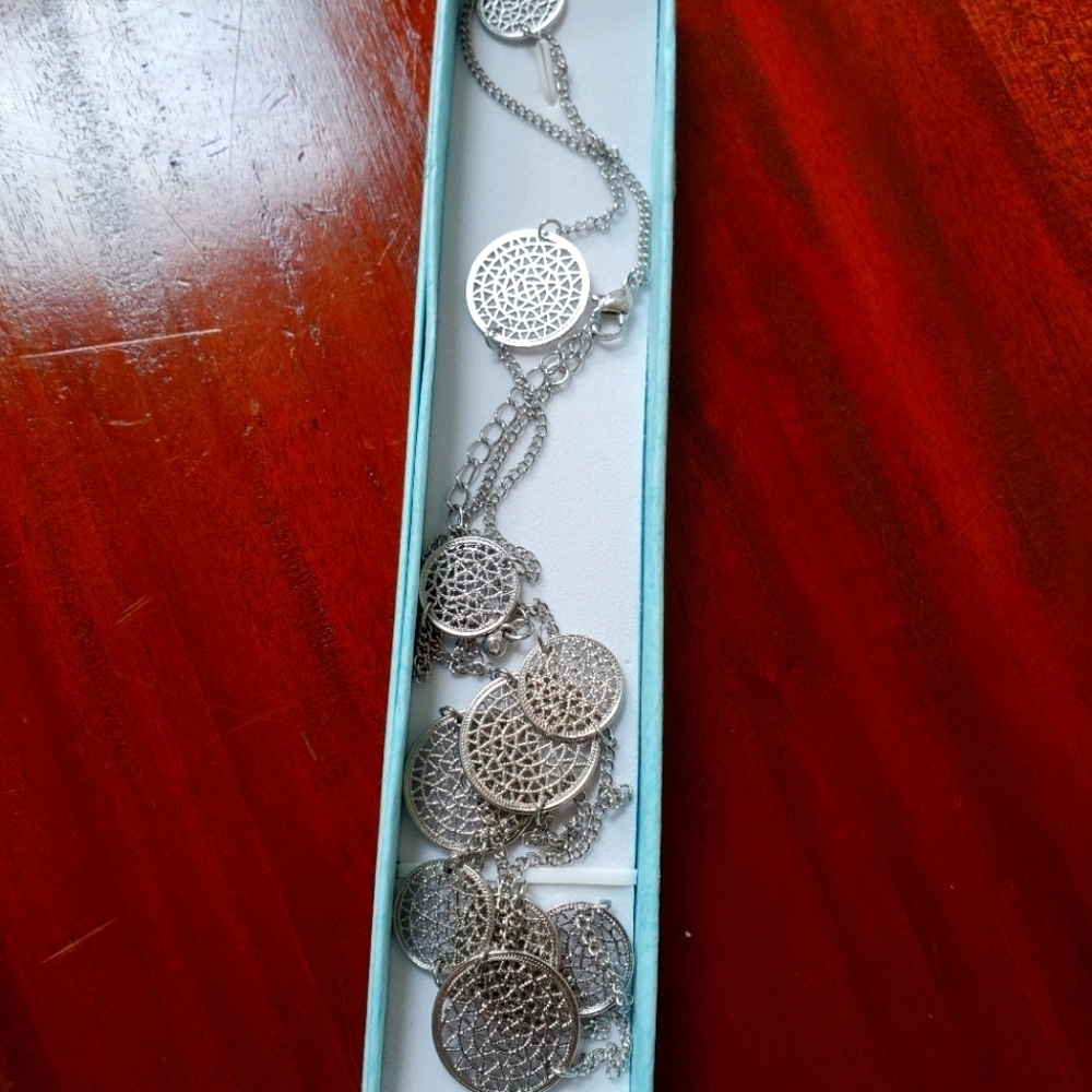 Silver Filigree Statement Necklace